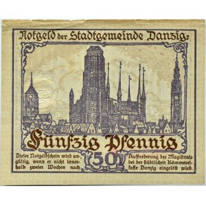 Free City of Danzig, 50 fenig (pfennig) 1919