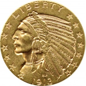 USA, Indian, $5 1913, Philadelphia