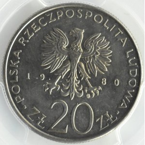 Polsko, PRL, Dar Pomorza, 20 zlotých 1980, Varšava, PCGS MS65