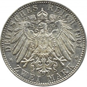 Niemcy, Prusy, Wilhelm II, 2 marki 1901 A, Berlin