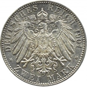 Nemecko, Prusko, Wilhelm II, 2 marky 1901 A, Berlín