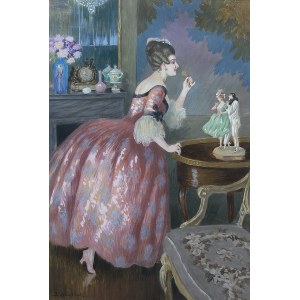 Jozef WODZIŃSKI (1859-1918), Lady in a drawing room