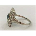 Ring with green stone, art deco, 1930s.