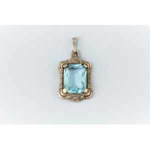 Pendant with blue jeweler's stone rights. Germany,1st half of the 20th century pr. 835/1000 silver