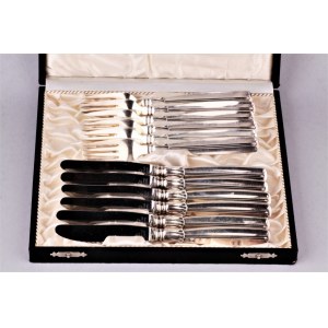 Cutlery set for 6 persons, Denmark 1st half of 20th century.