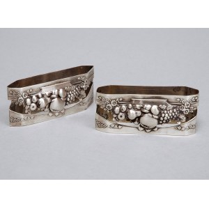 Pair of napkin rings, Portugal early 20th century.
