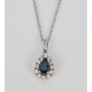 Pendant with sapphire