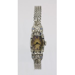 Women's wristwatch, jewelry, art- deco, with bracelet