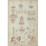 [MASONERY] Masonic symbolism : 18th/19th century sketchbook with handwritten drawings in sepia. 19.5x13 cm, k...