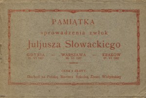 PAMIĄTKA sprowadzenia zwłok Juljusza Słowackiego ...