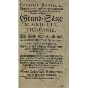 [MEDYCYNA] Bontekoe, Cornelis - Grund-Sätze der Medicin und Chirurgie...