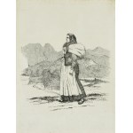 ELJASZ-RADZIKOWSKI, Walery (1841-1905) - (1) Hochlandmädchen zu Pferd. (2) Highlander-Frau vor der Kulisse von Giewont....