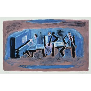 HAYDEN, Henryk (1883-1970) - Niebieskie trio ; 1969. Litografia kolor. 38x62,5 cm (kompozycja)...