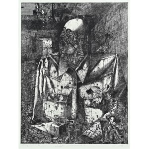 ŚWIESZEWSKI, Maciej (ur. 1950) - Mitomania ; 1974. Akwaforta 63,5x48 cm, na arkuszu 79x62 cm, sygn...