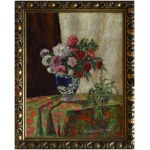 BOGUSŁAWSKI, Stanisław (1893-1963) - Still life with flowers ; 1930. oil on canvas 70.5x55 cm, signed p.d. ...