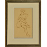 DOŁŻYCKI, Leon (1888-1965) - Nude. Pen drawing on paper 27.5x17 cm (light passe-partout), signed l...