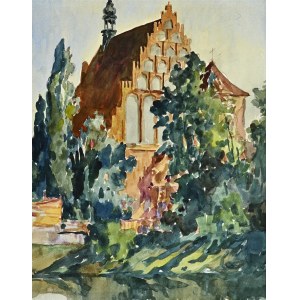 GAJEWSKI, Karol (1896-1969) - Fara bydgoska. Watercolor 56x44 cm (light passe-partout), signed....