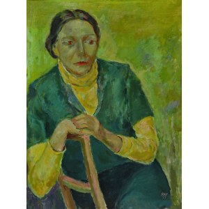 RAFIŃSKI, Kazimierz Zenon (1903-1981) - Porträt einer Frau ; 1977. Öl auf Platte 66x49 cm, signiert p. d. RAF 77...