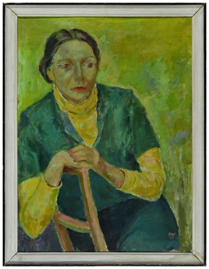 RAFIŃSKI, Kazimierz Zenon (1903-1981) - Portret kobiety ; 1977. Olej na płycie 66x49 cm, sygn. p. d. : RAF 77...