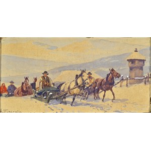 SETKOWICZ, Adam (1875-1945) - Sanna. Watercolor 15x29 cm (light frame), signed l. d. : A. Setkowicz ...