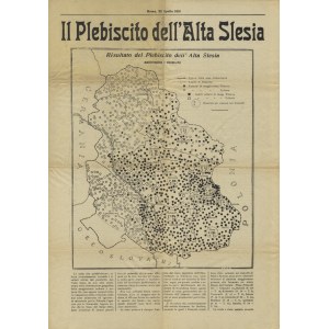 [Il Plebiscito dell'Alta Slesia : Roma, 22 Aprile 1921. 50X35 cm, S. [4], Karte, Tabelle. Unter dem Titel ...