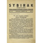 SYBIRAK : Organ des Hauptvorstandes des Vereins Sybiraków. Warschau. R.4, 1937, Nr. 1 (13). 23 cm...