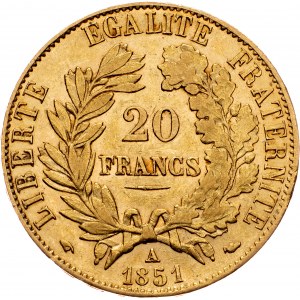 France, 20 Francs 1851, A