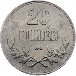 Hungary, 20 Fillér 1920, KB, Kremnitz