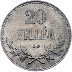 Hungary, 20 Fillér 1920, KB, Kremnitz