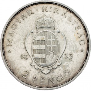 Hungary, 2 Pengo 1935, BP