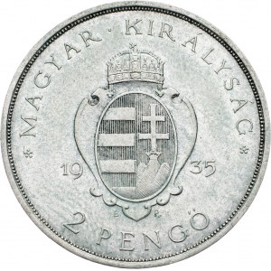 Hungary, 2 Pengo 1935, BP