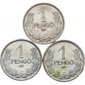 Hungary, 1 Pengo, BP, Lot of 3pcs