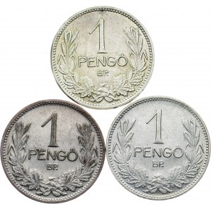 Hungary, 1 Pengo, BP, Lot of 3pcs