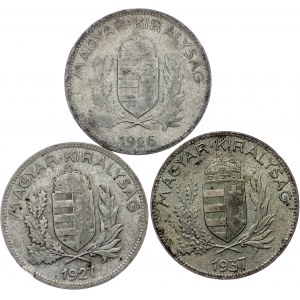 Hungary, 1 Pengo, BP, Lot of 3pcs