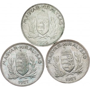 Hungary, 1 Pengo, BP, Lot of 3pcs