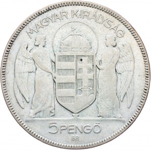 Hungary, 5 Pengo 1930, BP