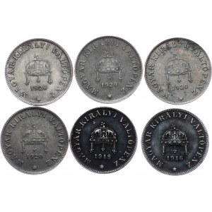 Hungary, Lot of 6pcs