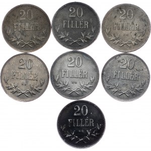 Hungary, Lot of 7pcs