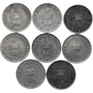 Hungary, Lot of 8pcs