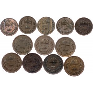 Hungary, Lot of 12pcs