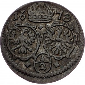 Leopold I., 1/2 Kreuzer 1678, Oppeln