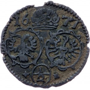 Leopold I., 1/2 Kreuzer 1677, Oppeln
