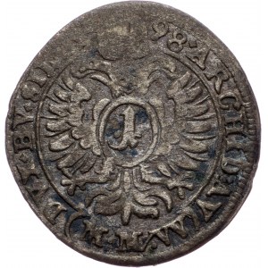 Leopold I., 1 Kreuzer 1698, MMW, Breslau