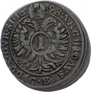 Leopold I., 1 Kreuzer 1698, CB, Brieg