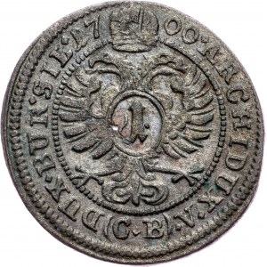 Leopold I., 1 Kreuzer 1700, CB, Brieg