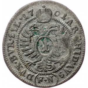 Leopold I., 1 Kreuzer 1701, FN, Oppeln