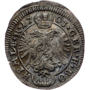 Leopold I., 1 Kreuzer 1703, Kuttenberg