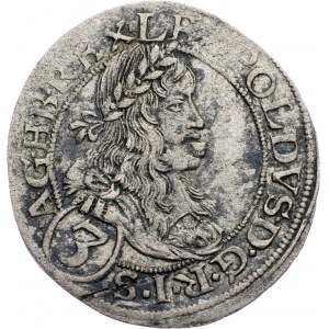 Leopold I., 3 Kreuzer 1664, Vienna