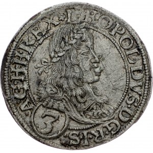 Leopold I., 3 Kreuzer 1665, Vienna