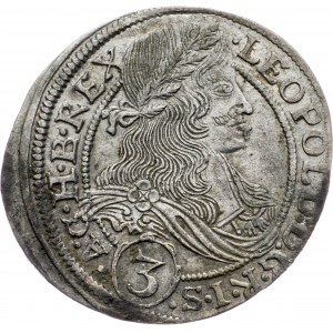 Leopold I., 3 Kreuzer 1665, FBL, Glatz